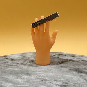 Sterling silver tie clip geo pattern men's